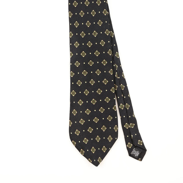 Front Detail of Vintage Bill Blass Geometric Patterned Tie