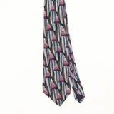 Front Front Detail of Vintage 1990's Jerry Garcia Landscape Abstract Patterned Tie