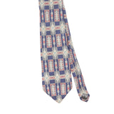 Front Front Detail of Vintage Bill Blass Geometric Patterned Tie
