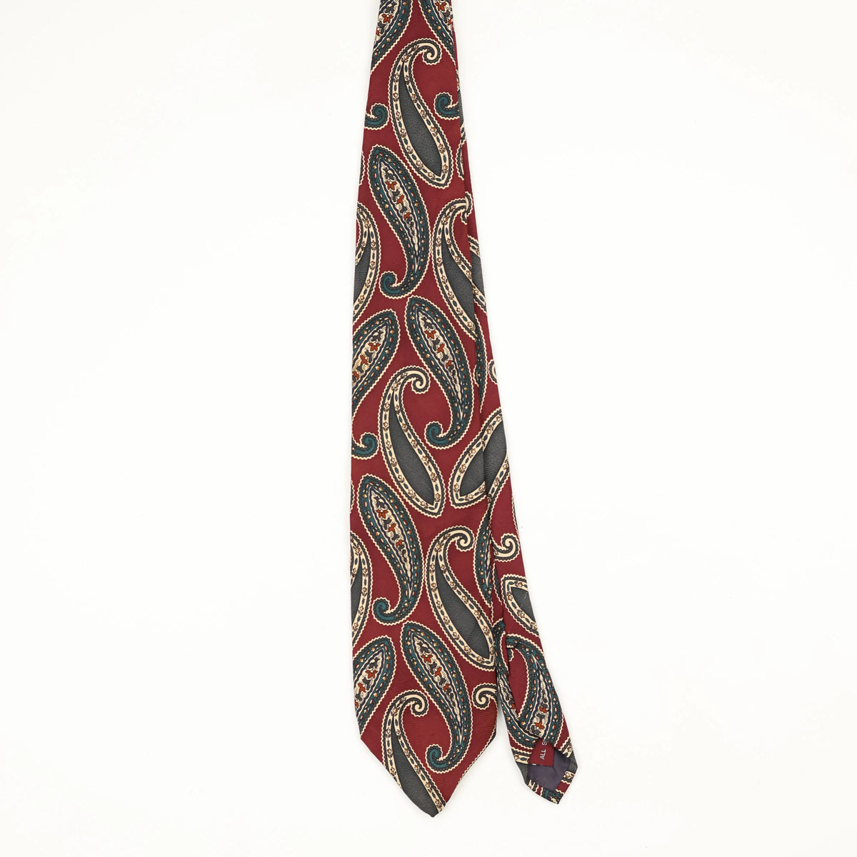 Front Front of Vintage 1990's Jos. A. Bank Paisley Patterned Tie