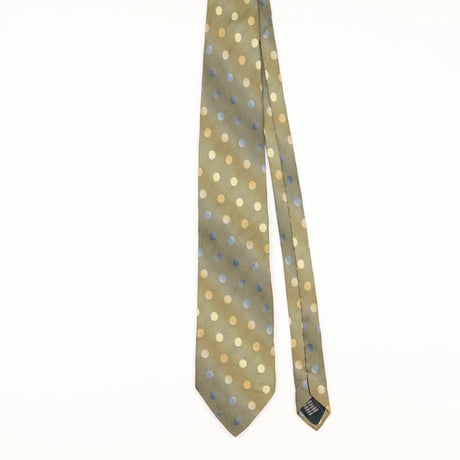 Front of Vintage 1990's Polka Dot Patterned Tie