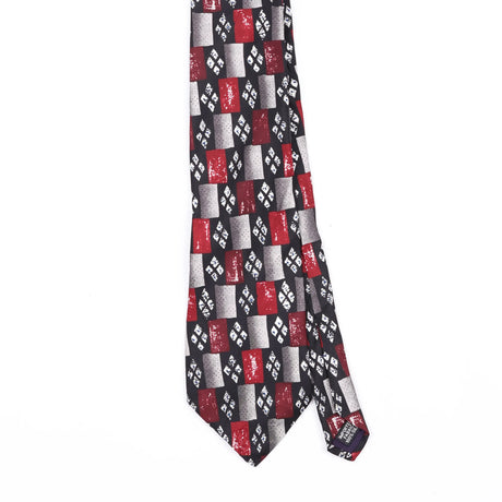 Front Front Detail of Vintage 1990's Check Patterned Tie