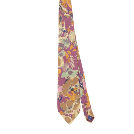 Front Front of Vintage 1990's J.T. Beckett Floral Patterned Tie
