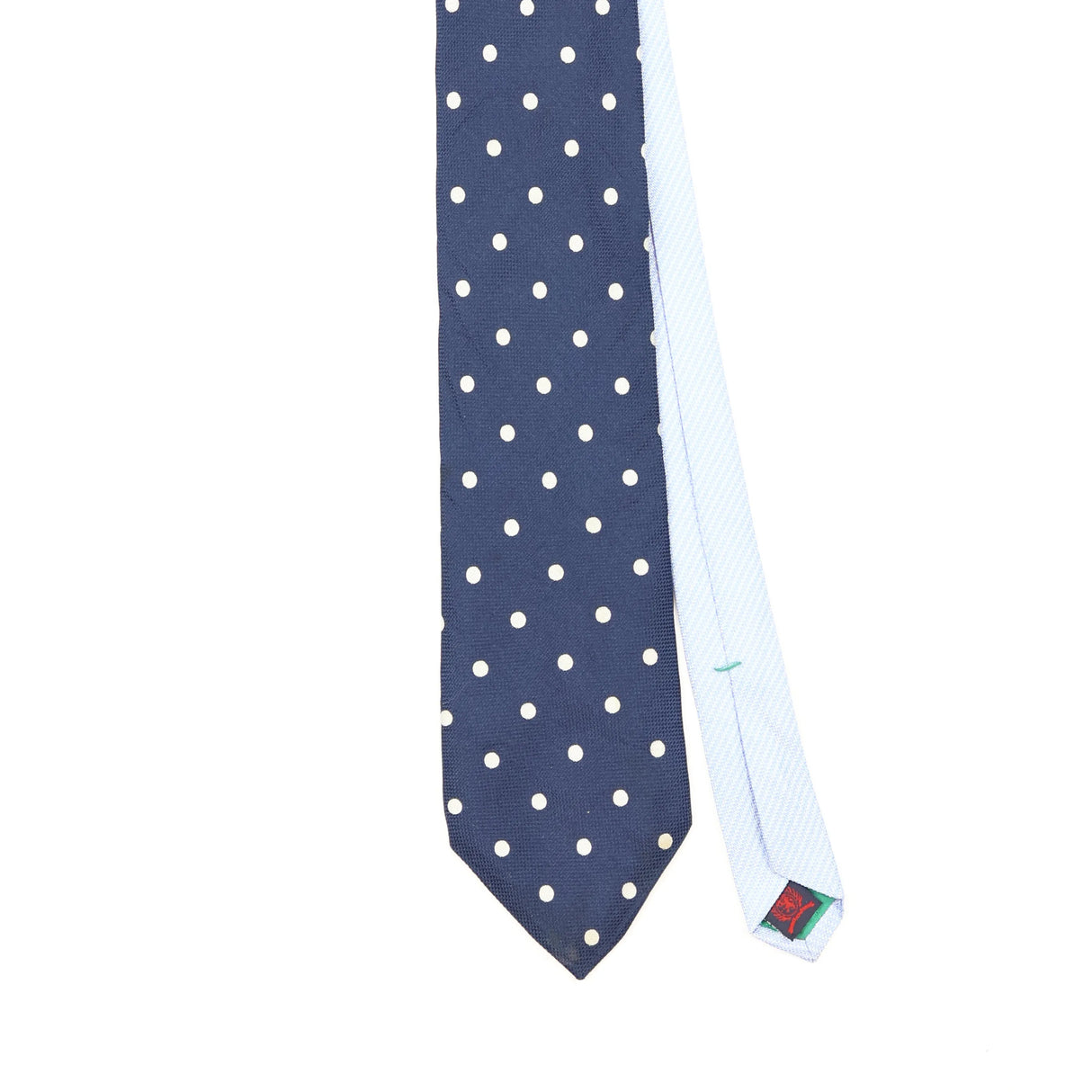 Front Front Detail of Vintage 1990's Tommy Hilfiger Polka Dot Patterned Tie