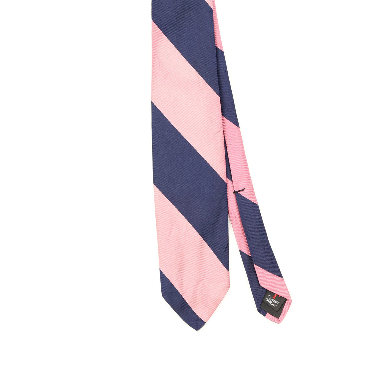 Front Front Detail of Vintage 1990's Robert Talbott Striped Patterned Tie