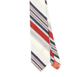 Front Front Detail of Vintage 1980's Oleg Cassini Striped Patterned Tie
