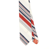 Front Front Detail of Vintage 1980's Oleg Cassini Striped Patterned Tie