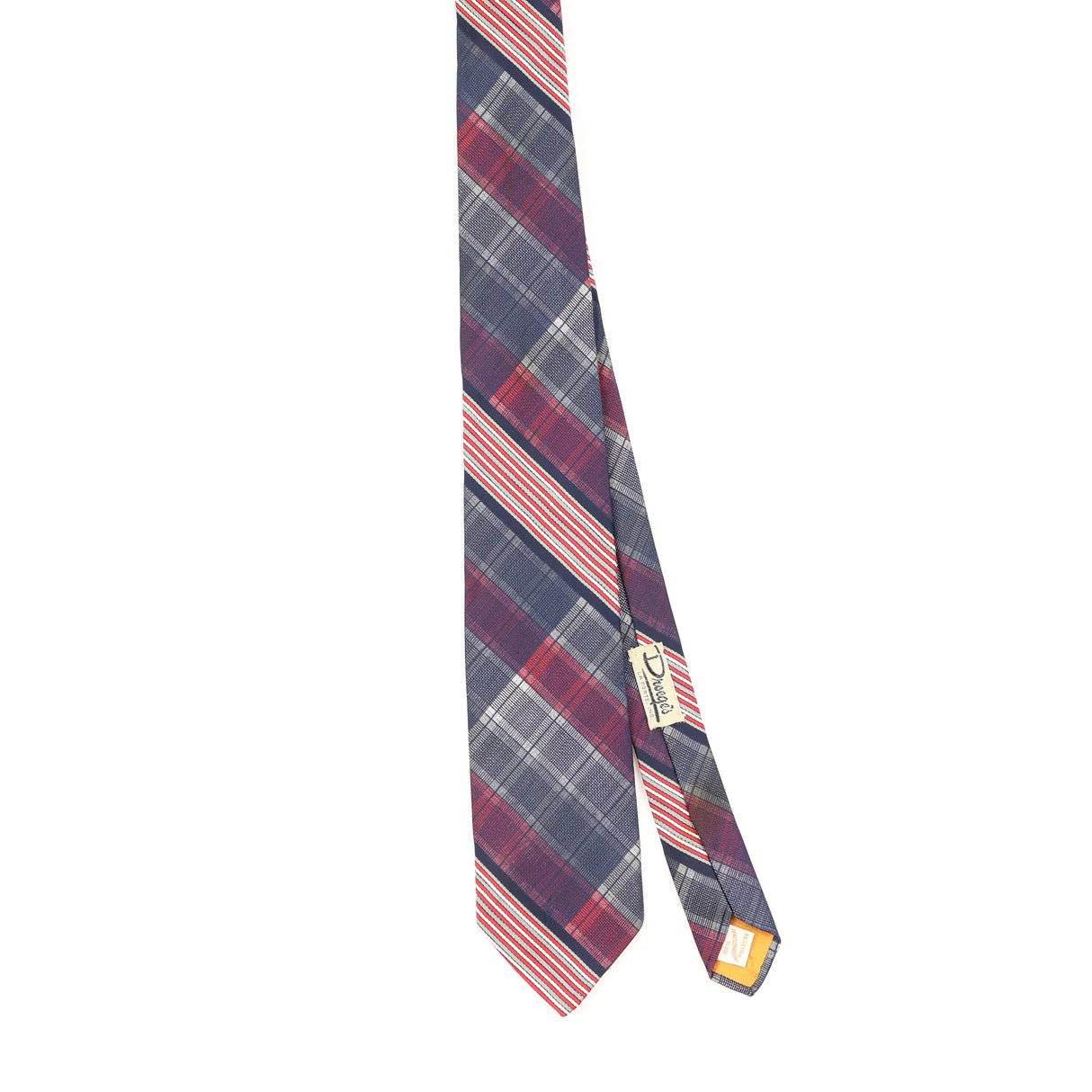 Front of Vintage 1980's Check Patterned Tie