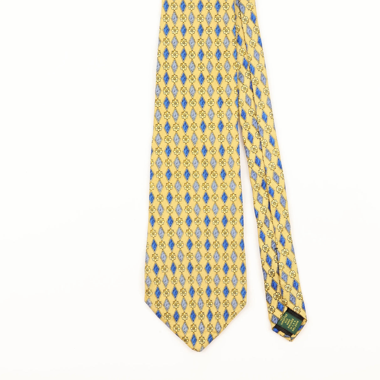 Front Detail of Vintage 1990's Club Room Geometric Patterned Tie