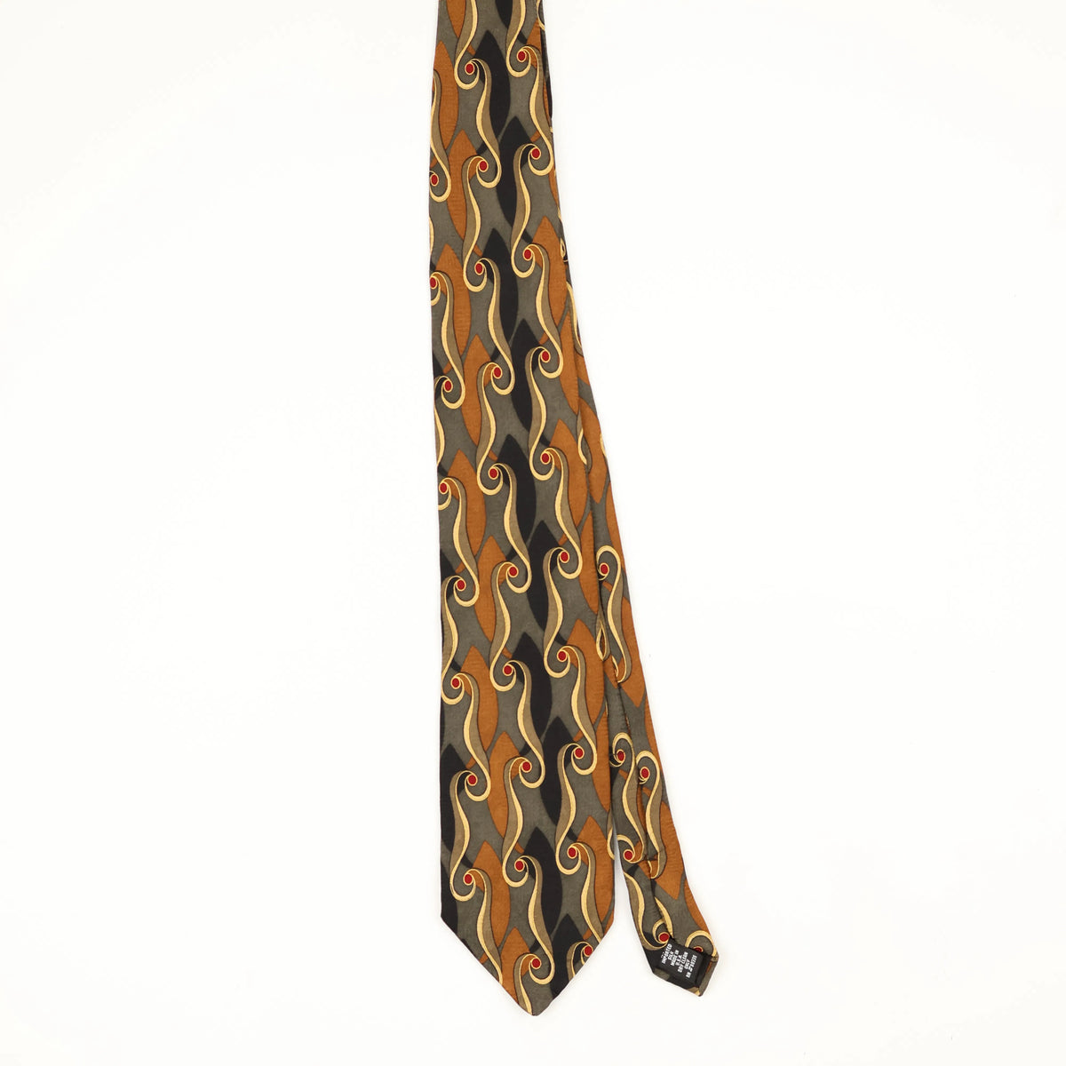 Front Front of Vintage 1990's Mulberry Waves Abstract Patterned Tie