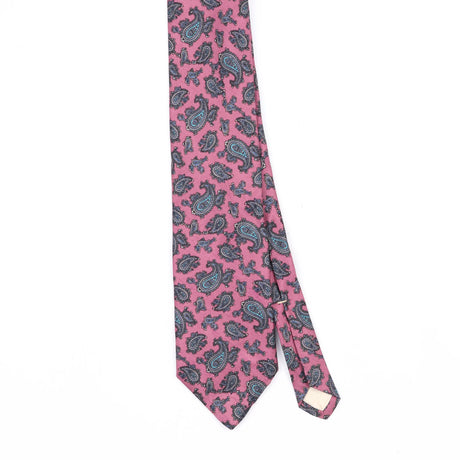 Front Front Detail of Vintage 1990's Paisley Patterned Tie
