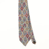 Front Front Detail of Vintage 1990's Paisley Patterned Tie