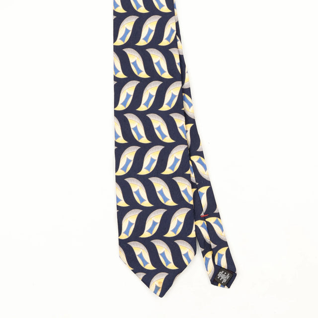 Front Front Detail of Vintage 1990's Zylos Geometric Patterned Tie