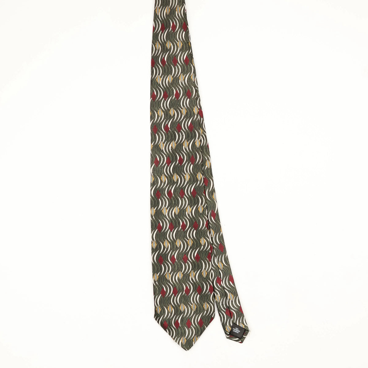 Front Front of Vintage 1990's Waves Geometric Patterned Tie