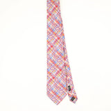 Front Front of Vintage 1990's Tartan Paisley Patterned Tie