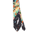 Front Front Detail of Vintage 1990's Nicole Miller Scuba Diving Animal Print Patterned Tie