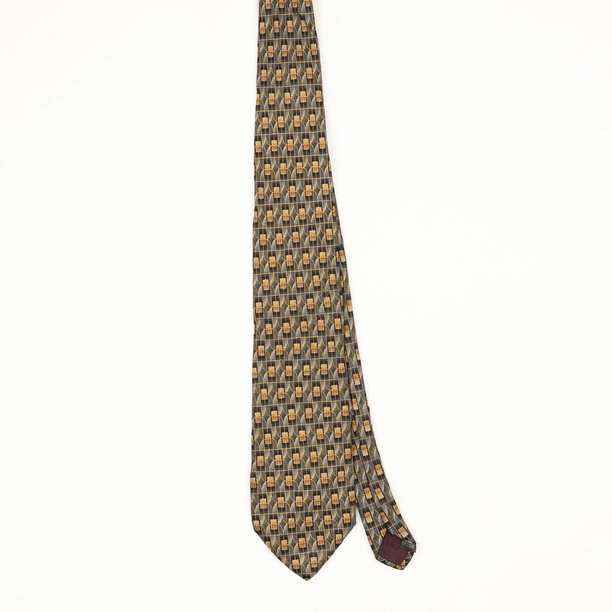 Front Front of Vintage 1990's Geometric Patterned Tie