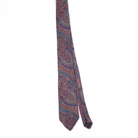 Front Front of Vintage Claybrooke Paisley Patterned Tie