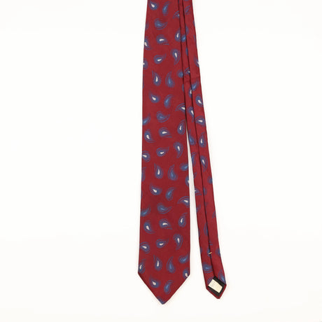 Front of Vintage Water Droplet Geometric Patterned Tie