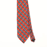Front Front Detail of Vintage 1990's Jz Richards Geometric Patterned Tie