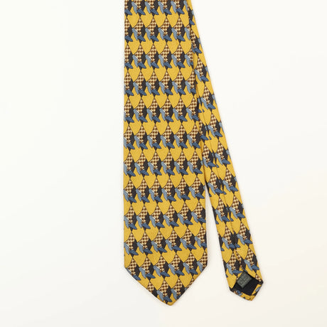 Front Detail of Vintage Bally Shoes Geometric Patterned Tie