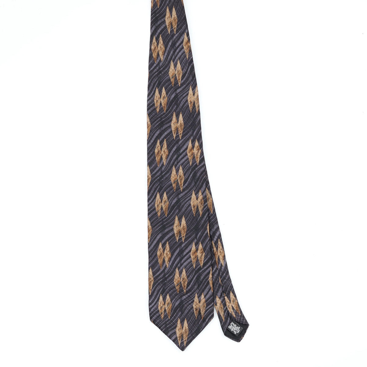 Front Front of Vintage 1990's Diamonds Geometric Patterned Tie