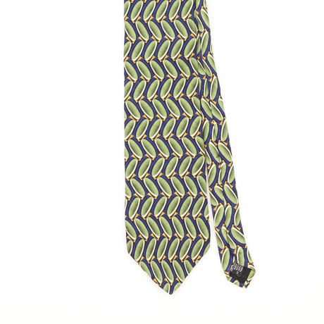 Front Detail of Vintage Oscar De La Renta Geometric Patterned Tie