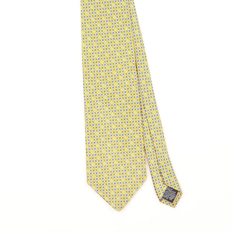 Front Front Detail of Vintage 1990's Tie Rack Beaufort Geometric Patterned Tie