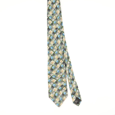 Front of Vintage Jerry Garcia Robert Neurosis Geometric Patterned Tie