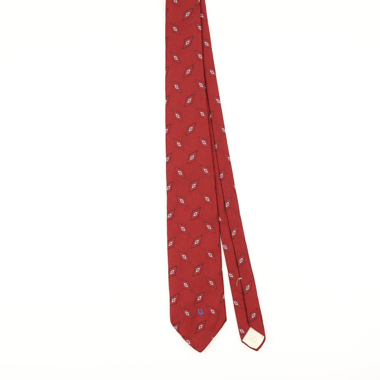 Front of Vintage 1990's Christian Dior Geometric Patterned Tie