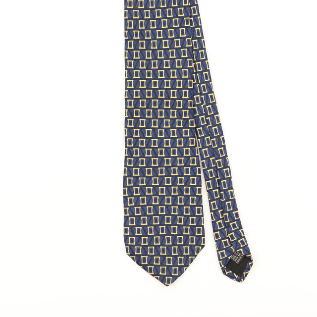 Front Detail of Vintage 1990's Geometric Patterned Tie