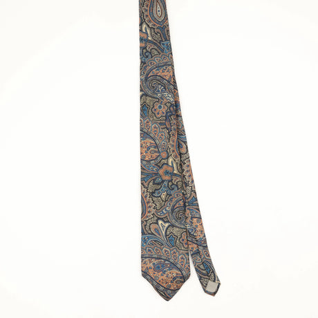 Front Front of Vintage 1990's Halston Paisley Patterned Tie