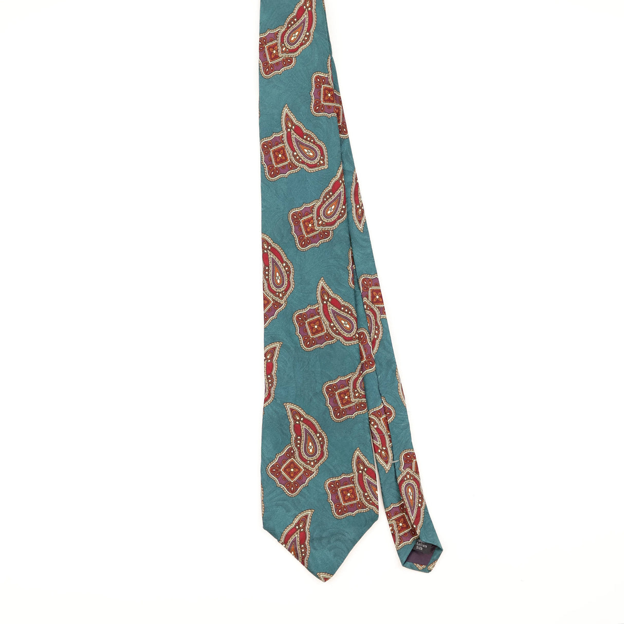 Front of Vintage 1990's Don Loper Paisley Patterned Tie