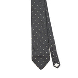 Front Front Detail of Vintage 1990's Polka Dot Patterned Tie