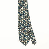 Front Front Detail of Vintage 1990's Fratelli Waves Geometric Patterned Tie