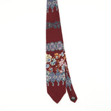 Front of Vintage 1990's Bill Blass Floral Patterned Tie