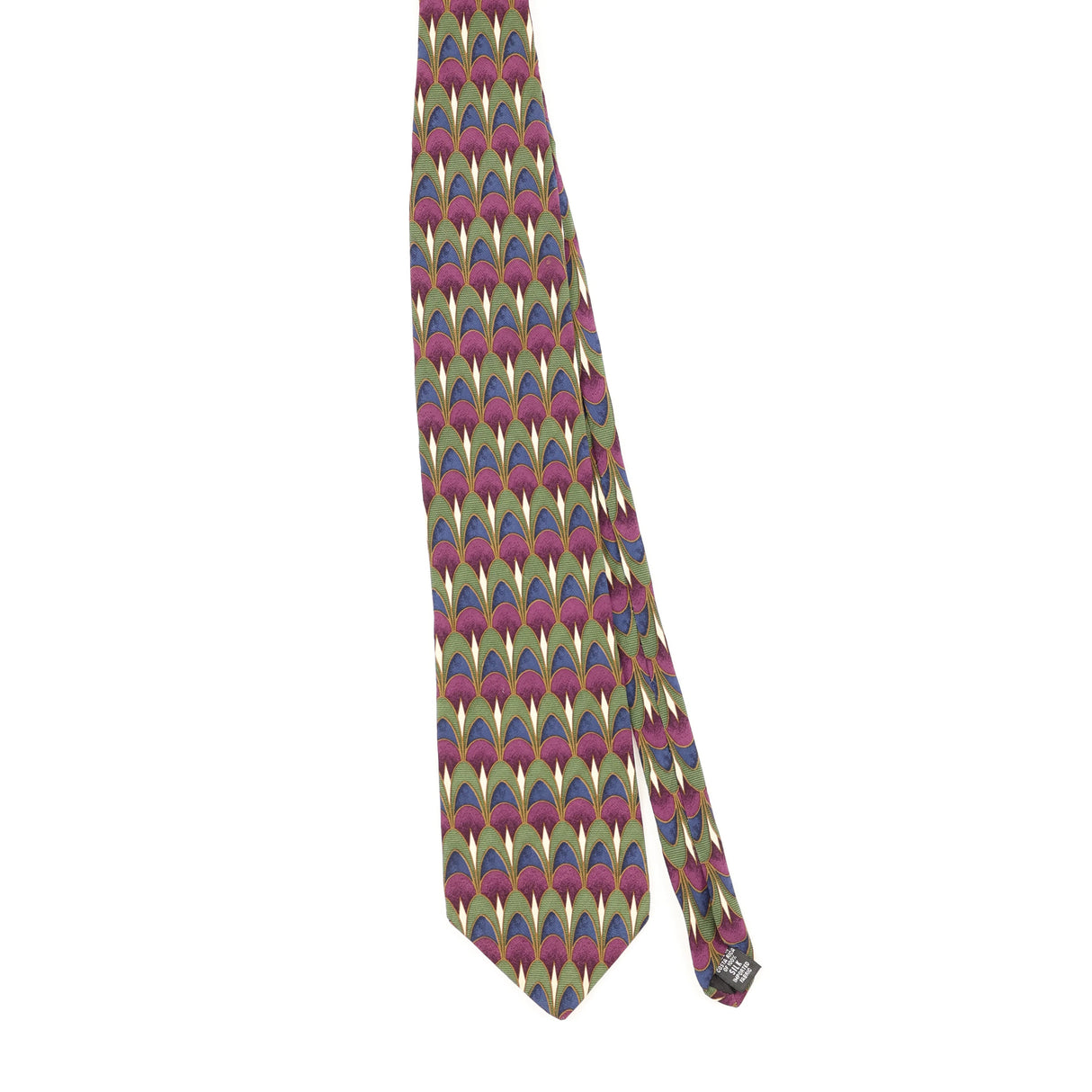 Front Front of Vintage 1990's Bill Blass Geometric Patterned Tie