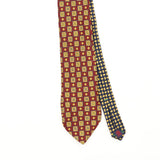 Front Front Detail of Vintage 1990's Tommy Hilfiger Geometric Patterned Tie
