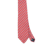 Front Front Detail of Vintage 1990's Brooks Brothers Whale Animal Print Patterned Tie