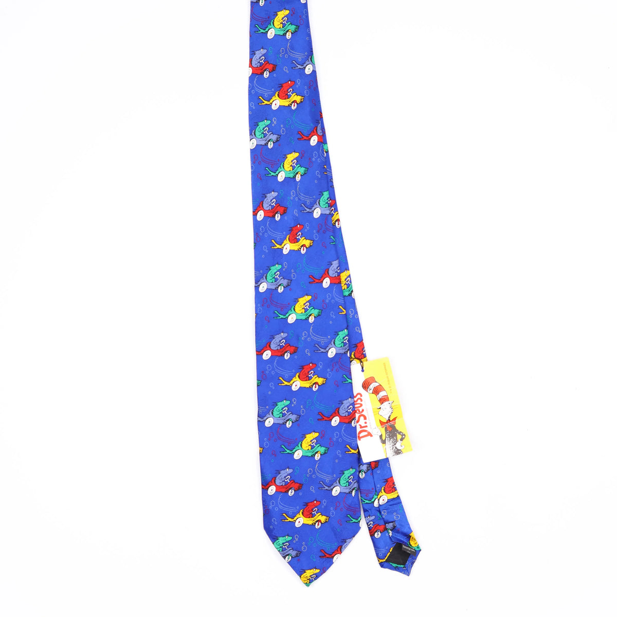 Front Front of Vintage 1990's Dr. Seuss BNWT Cartoon Patterned Tie