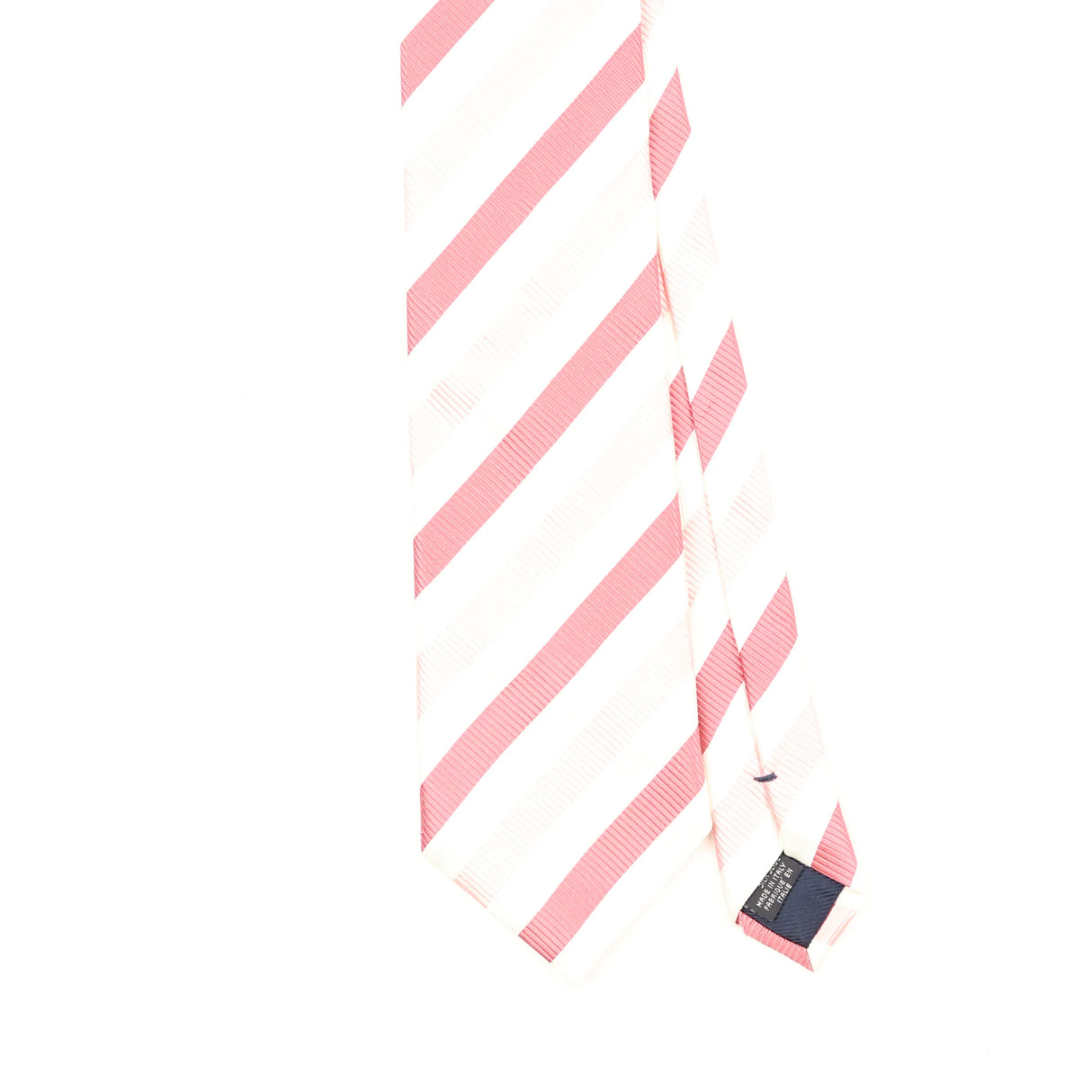 Front Front Detail of Vintage 1990's Canali Striped Patterned Tie