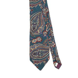Front Front Detail of Vintage 1990's Paisley Patterned Tie