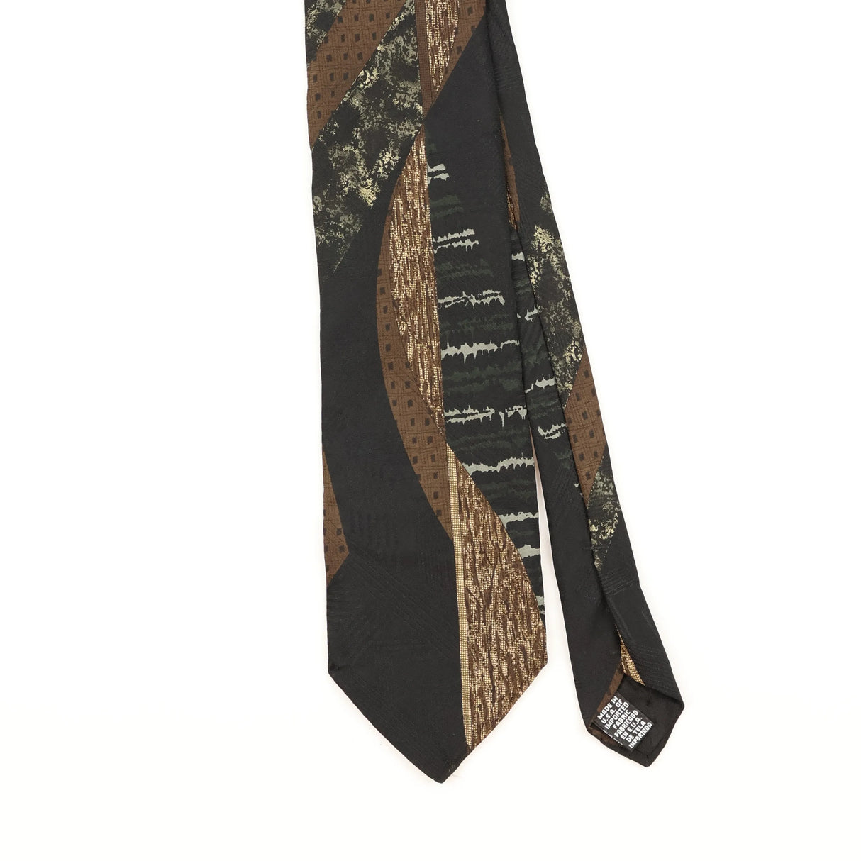 Front Detail of Vintage 1990's Puritan Abstract Patterned Tie