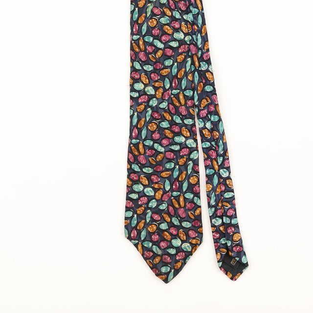 Front Detail of Vintage 1990's Geometric Patterned Tie
