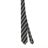 Front of Vintage Hugo Boss Striped Patterned Tie