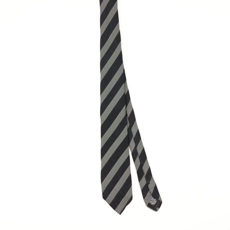 Front of Vintage Hugo Boss Striped Patterned Tie