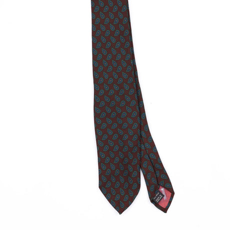 Front Front Detail of Vintage 1980's Paisley Patterned Tie