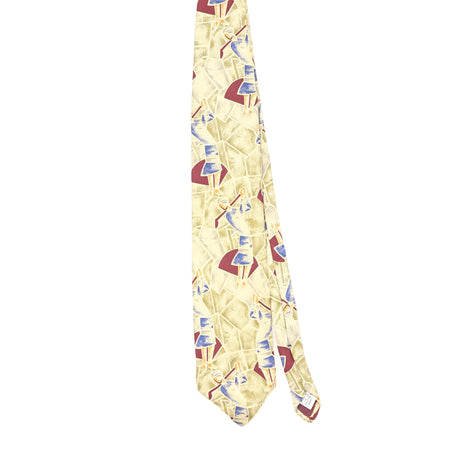 Front Front of Vintage 1990's J.T. Beckett Golf Abstract Patterned Tie