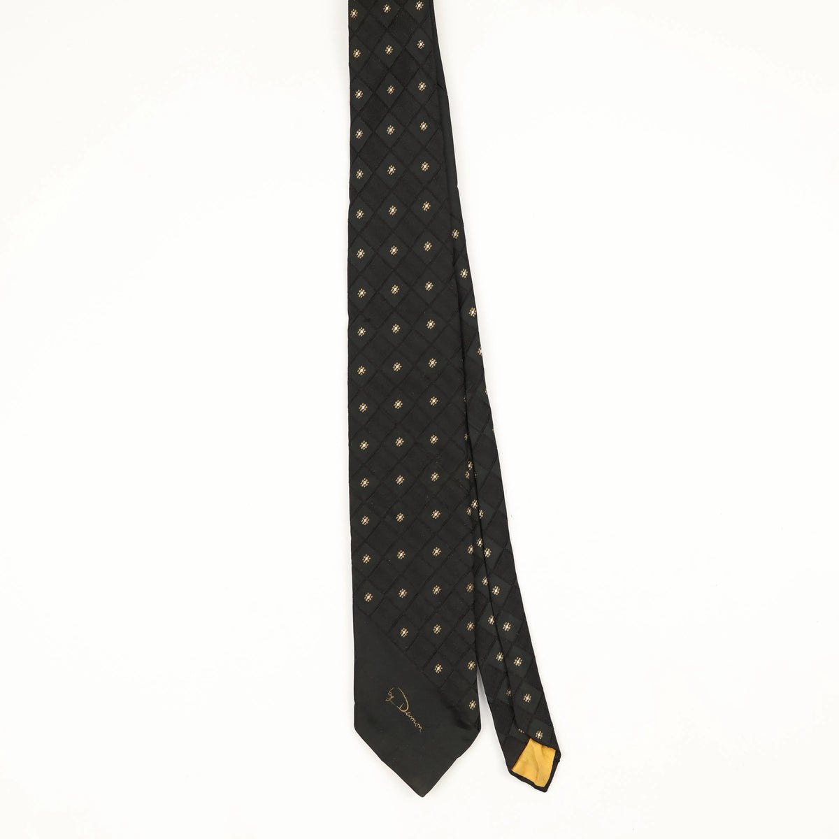 Front Front of Vintage 1980's Damon Geometric Patterned Tie