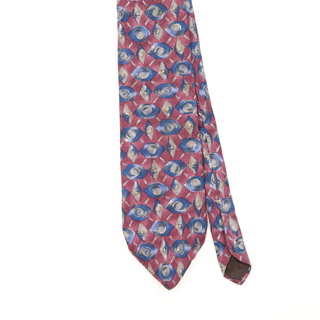 Front Detail of Vintage 1990's Geometric Patterned Tie